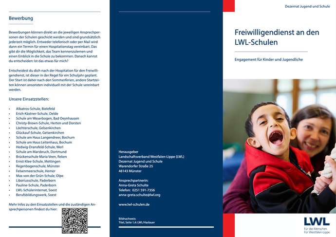 LWL-Flyer Freiwilligendienst