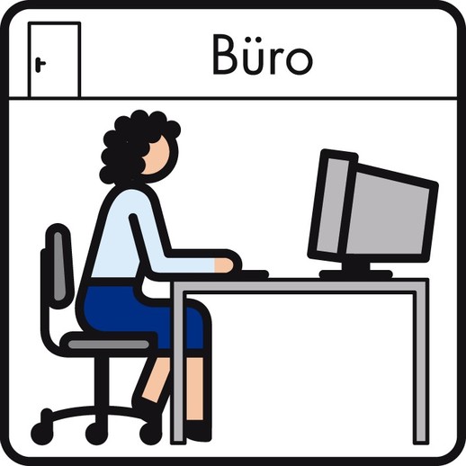 Metacom Symbol: Türschild Büro (vergrößerte Bildansicht wird geöffnet)